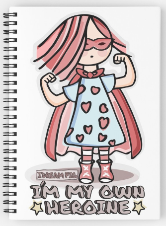 IDream Pig Doll spiral notebook.  I´m My Own Heroine
